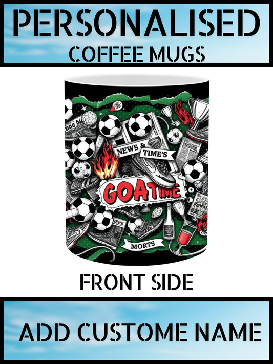 Personalised Football Mug – Name Print Gift