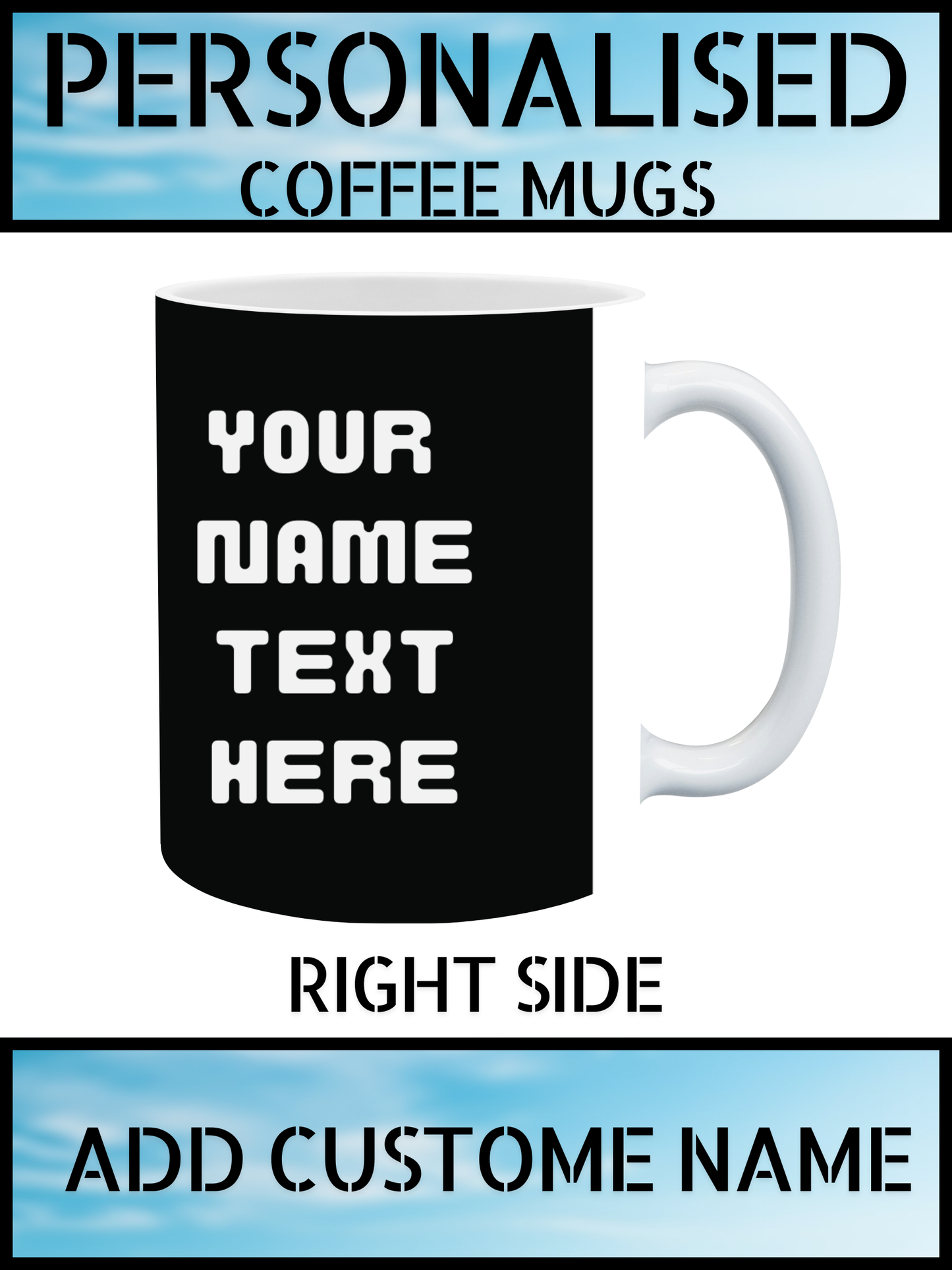 Personalised Football Mug – Name Print Gift