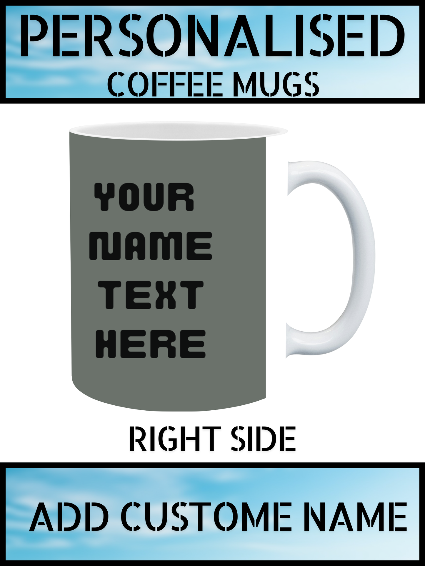 Personalised Football Coffee Mug – Name Print