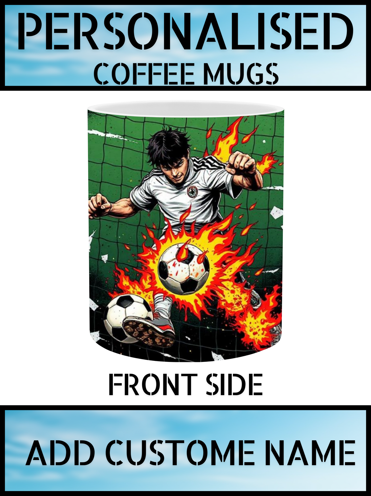 Football Lovers Coffee Mug – Personalised Name Print