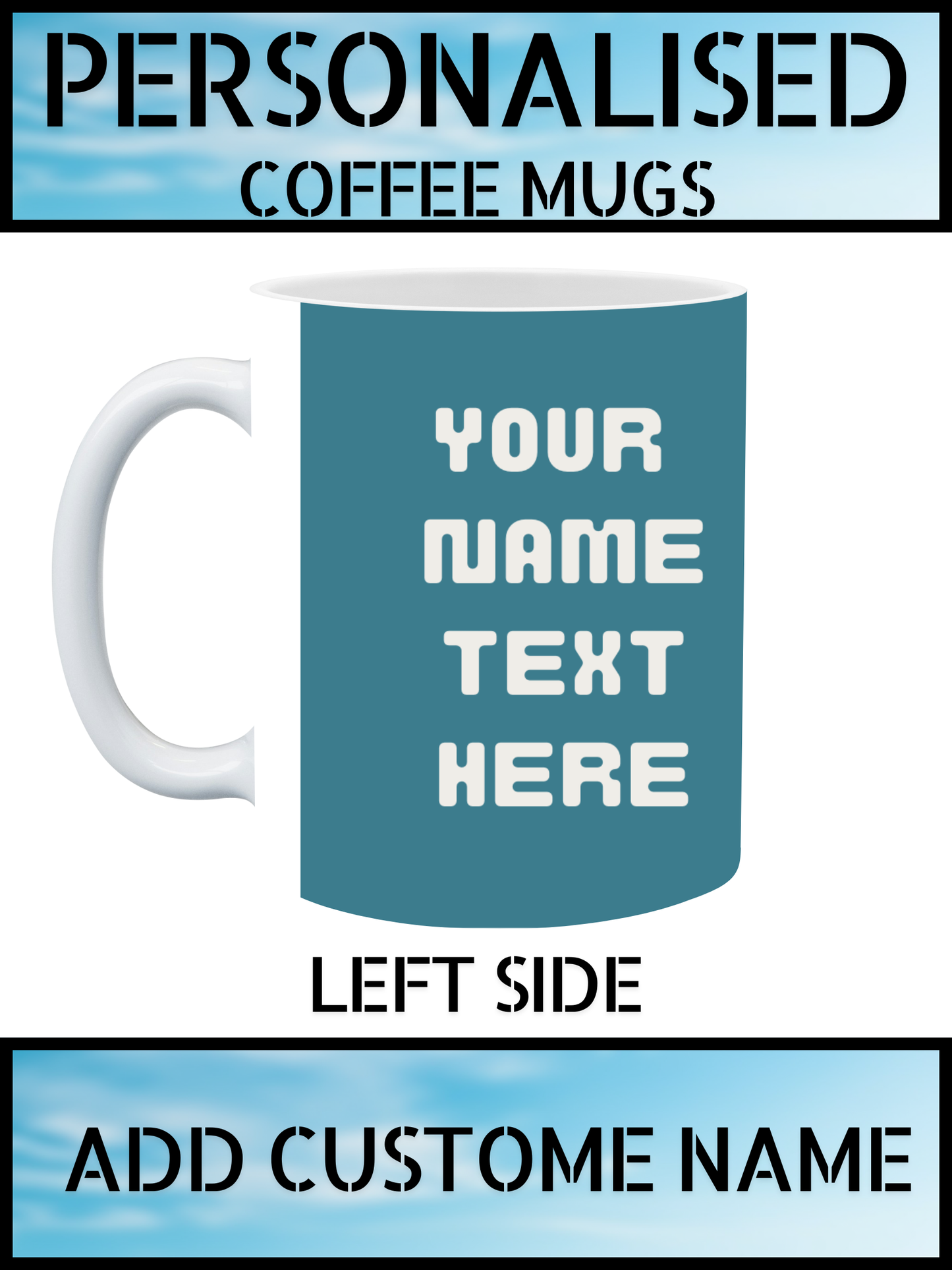 Football Ceramic Mug – Personalised Name Print