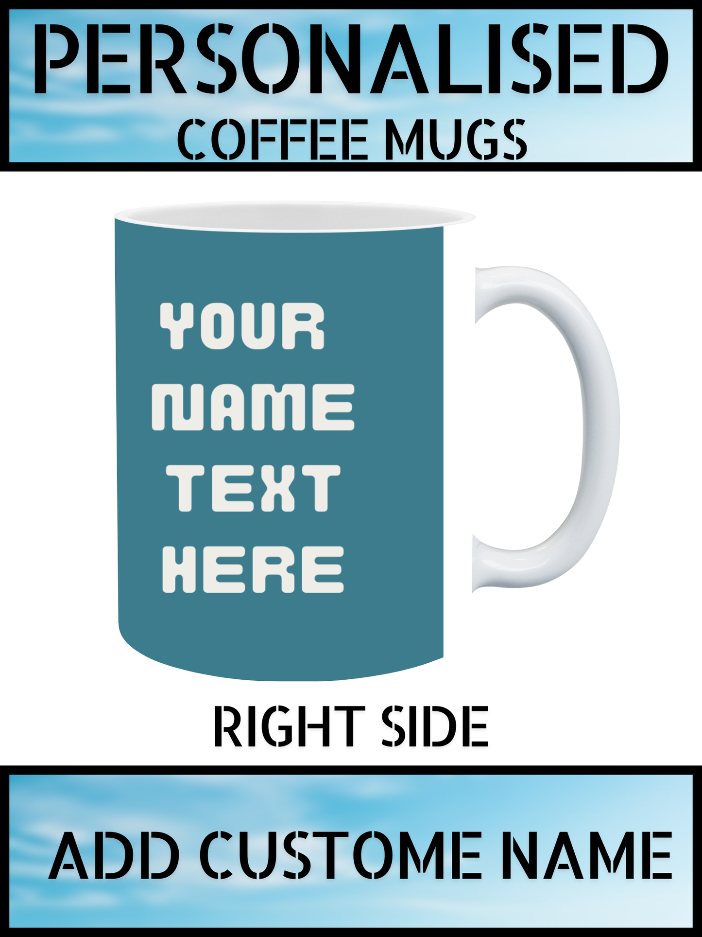 Football Ceramic Mug – Personalised Name Print