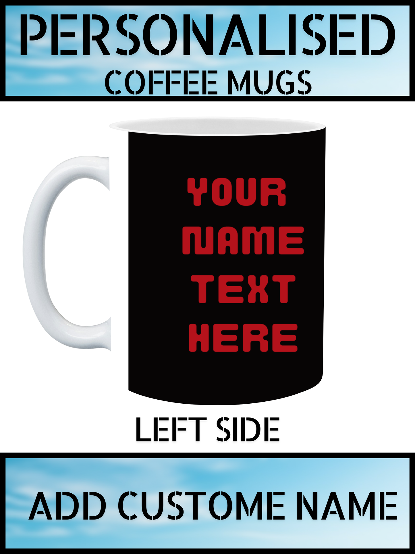 Personalised Football Mug – Name Print Gift
