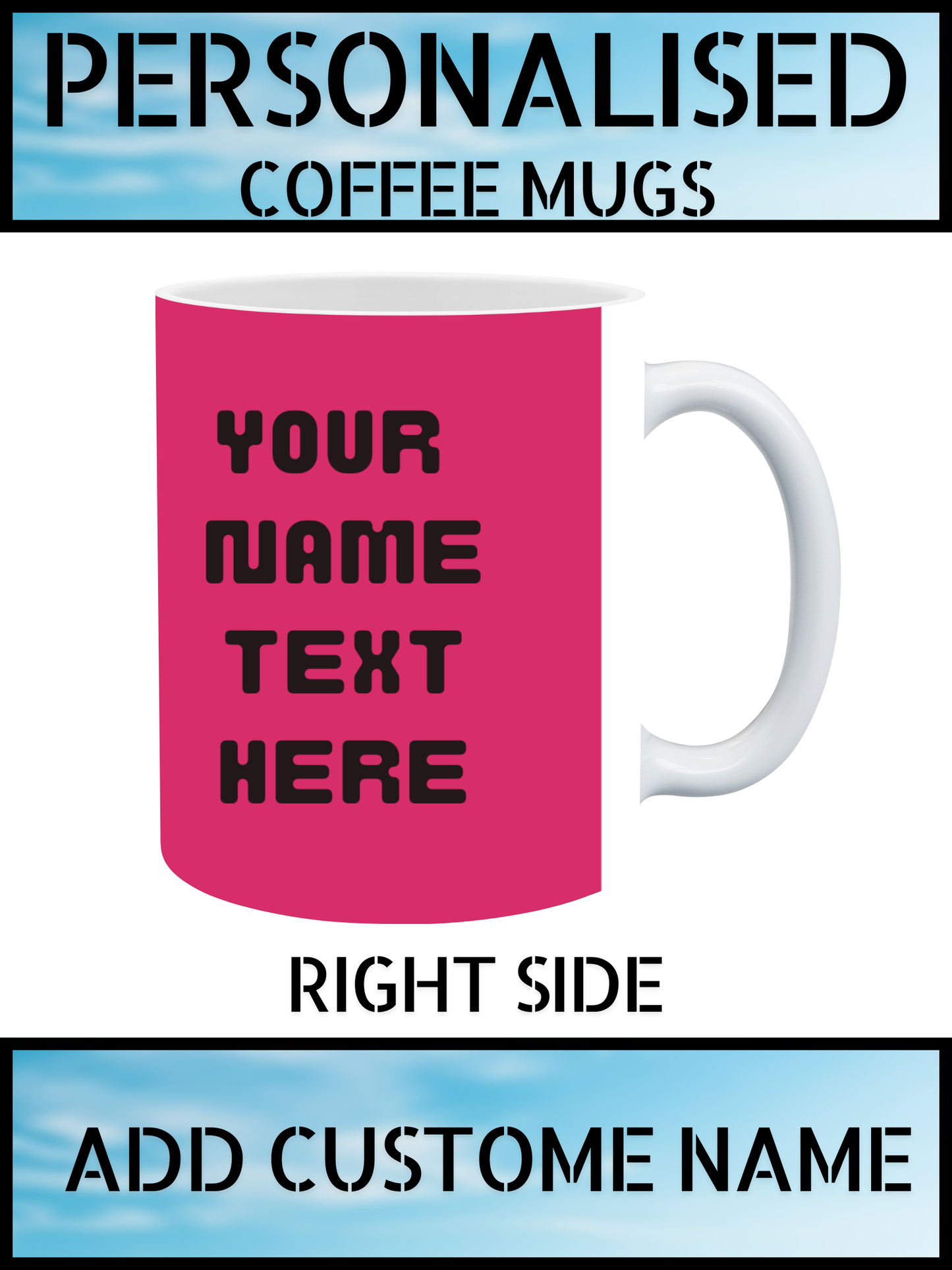 Personalised Football Mug – Custom Name Coffee Mug