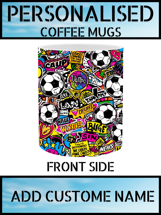 Personalised Football Mug – Add Your Name or Message