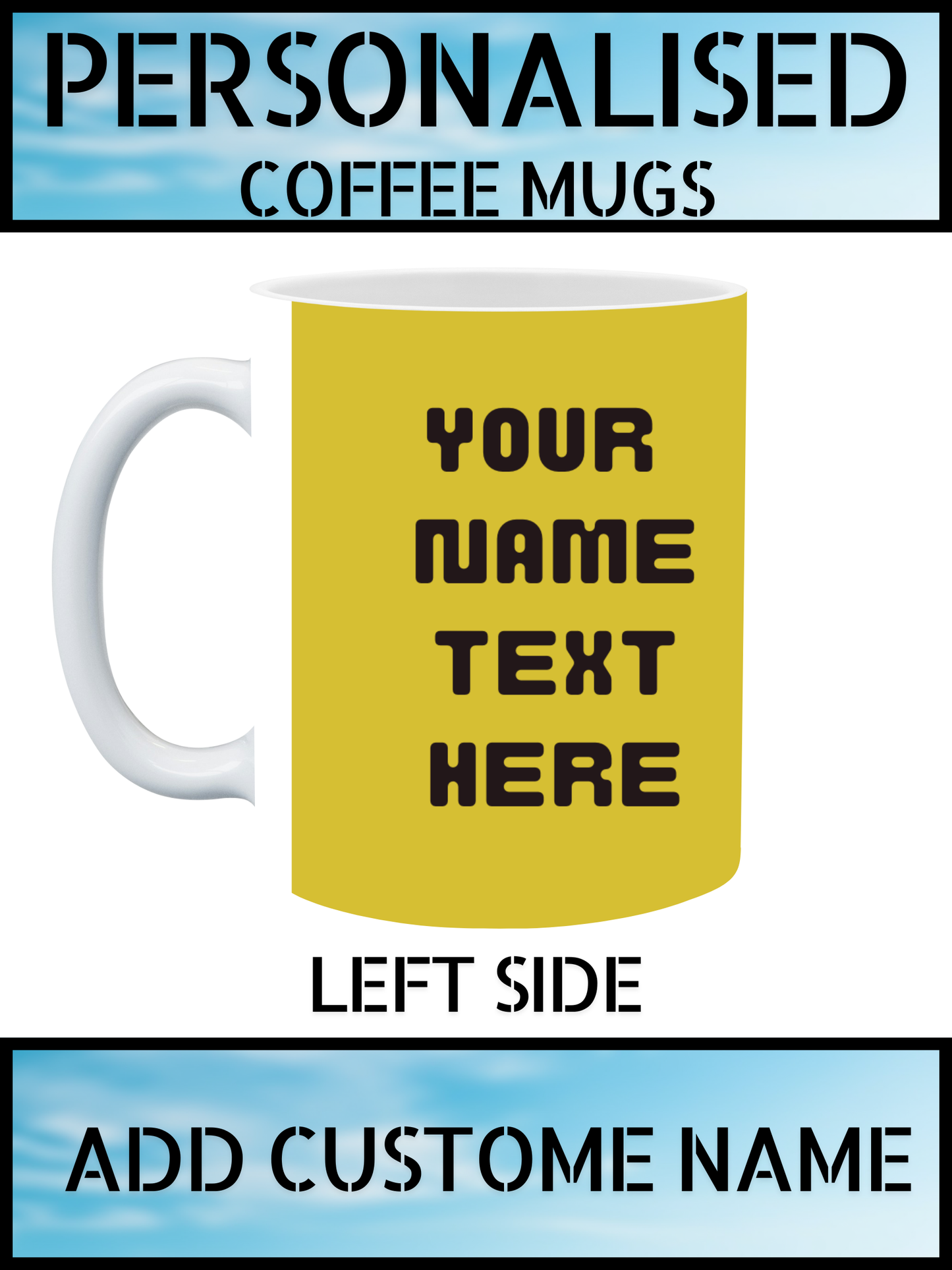 Personalised Football Mug – Add Your Name or Message