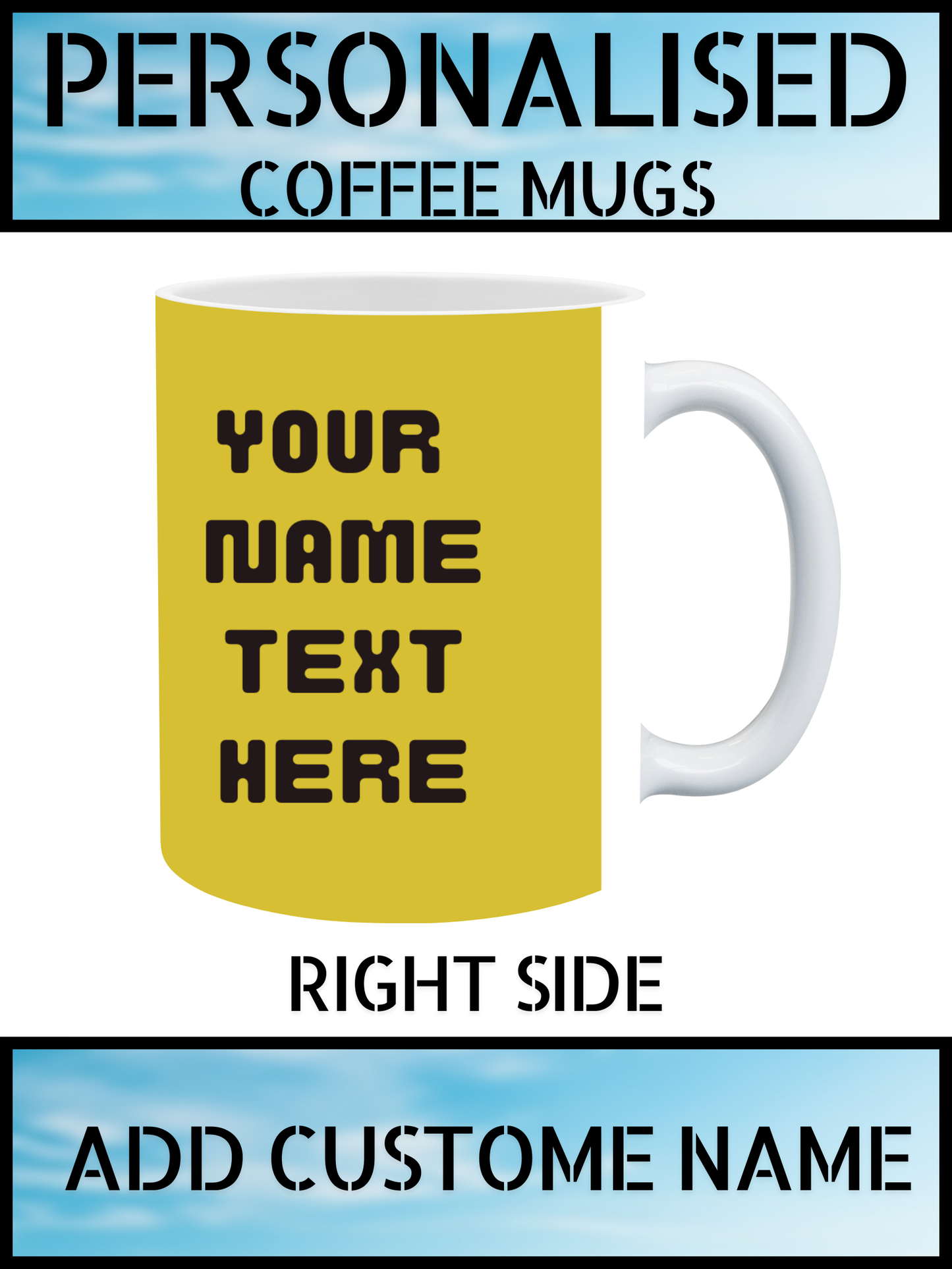 Personalised Football Mug – Add Your Name or Message