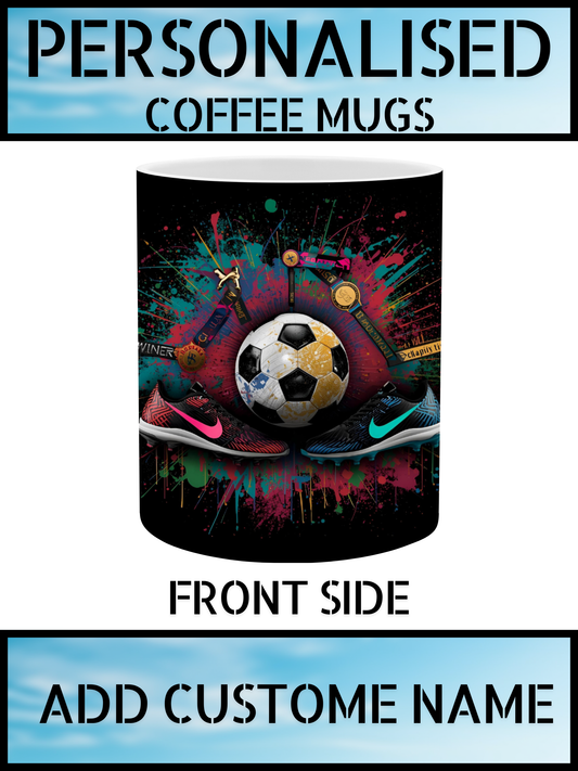 Personalised Ceramic Mug with Football Print