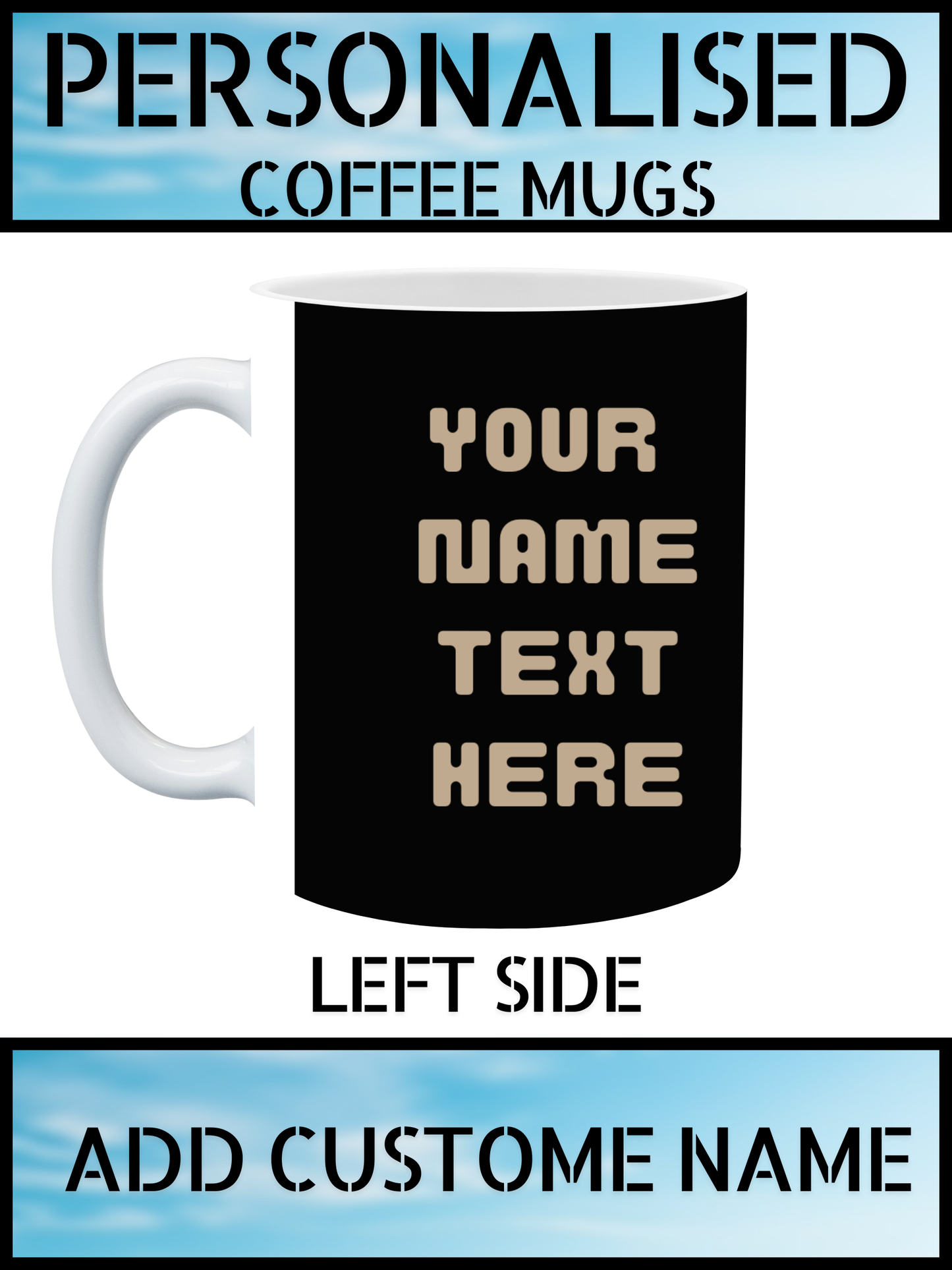 Personalised Ceramic Mug with Football Print