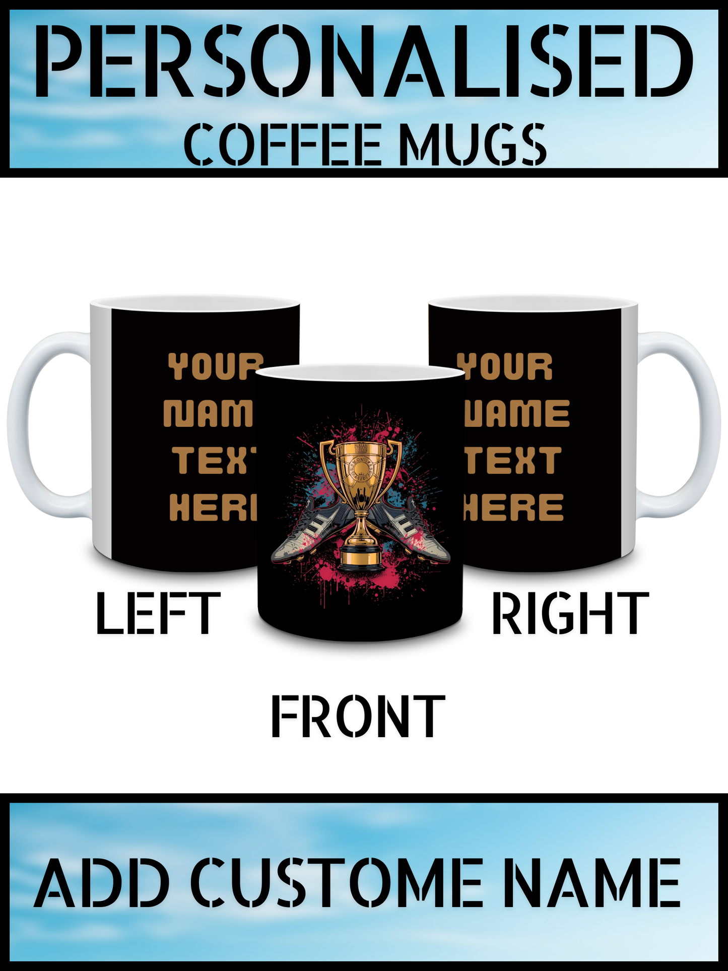 11oz Best Quality Ceramic Coffee Mug with Name Print
