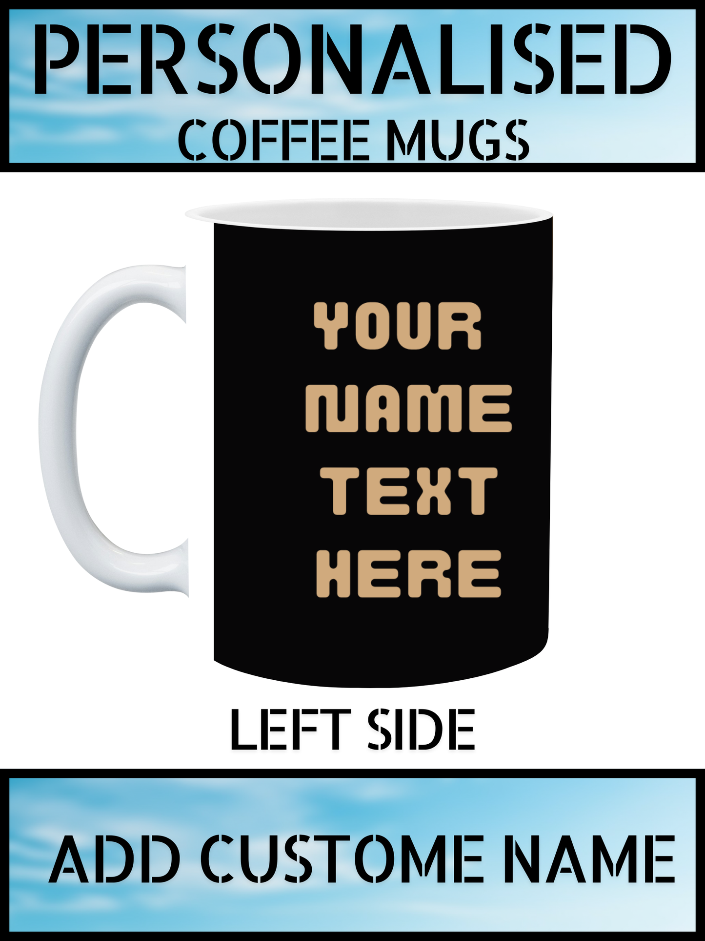 Ceramic Personalised Mug – Custom Name Print