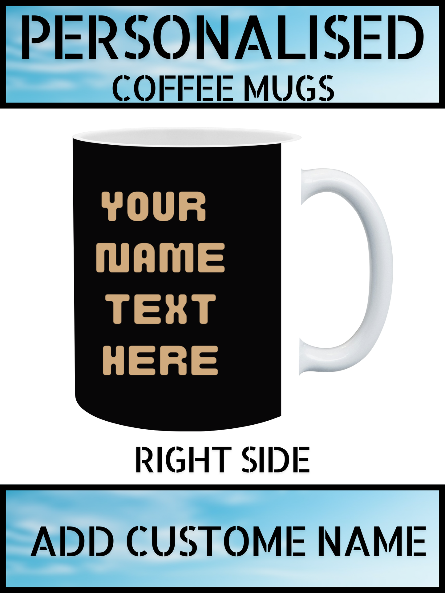 Ceramic Personalised Mug – Custom Name Print
