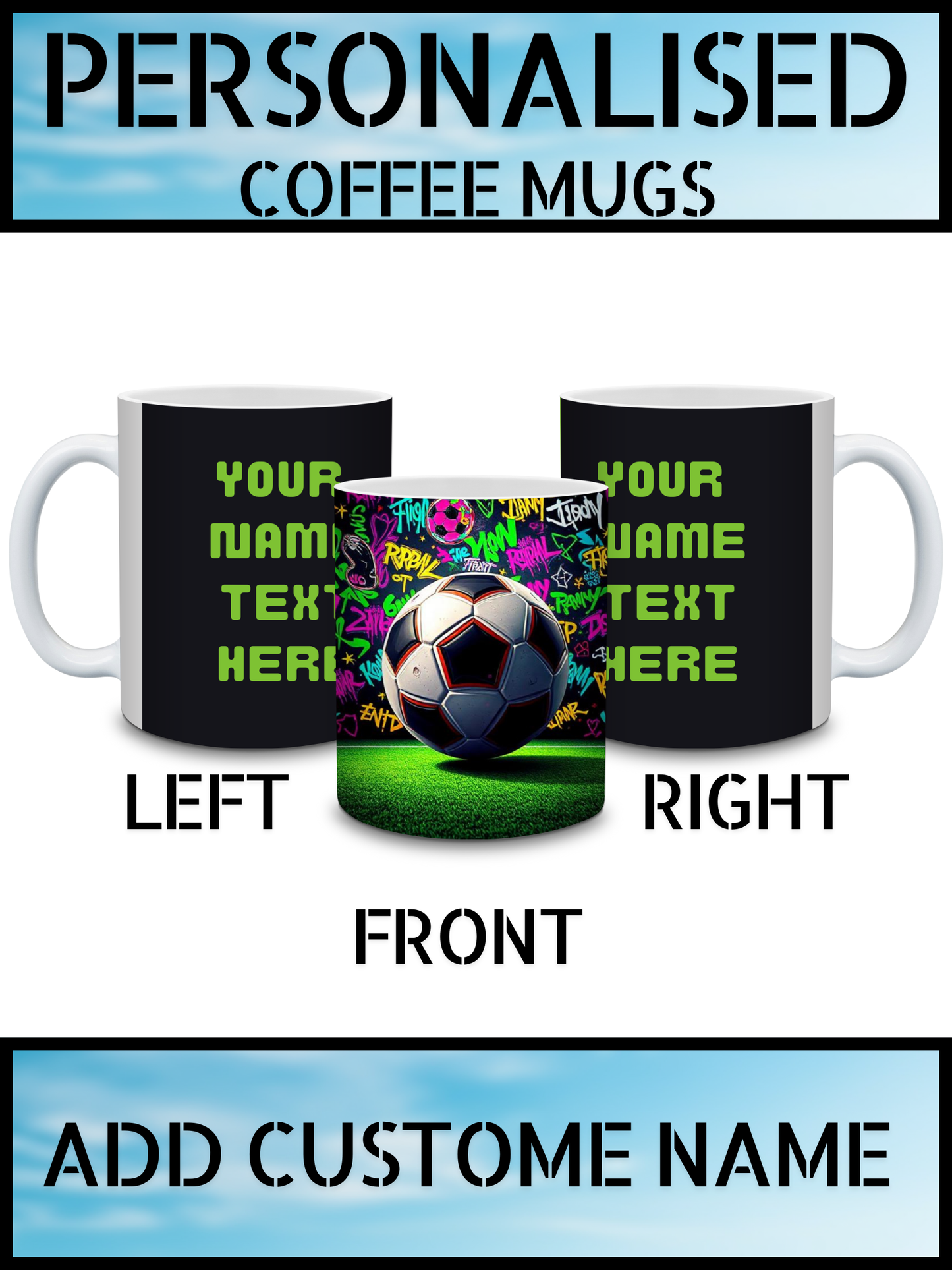 Personalised Mugs UK – Custom Coffee Cups for Football Fans