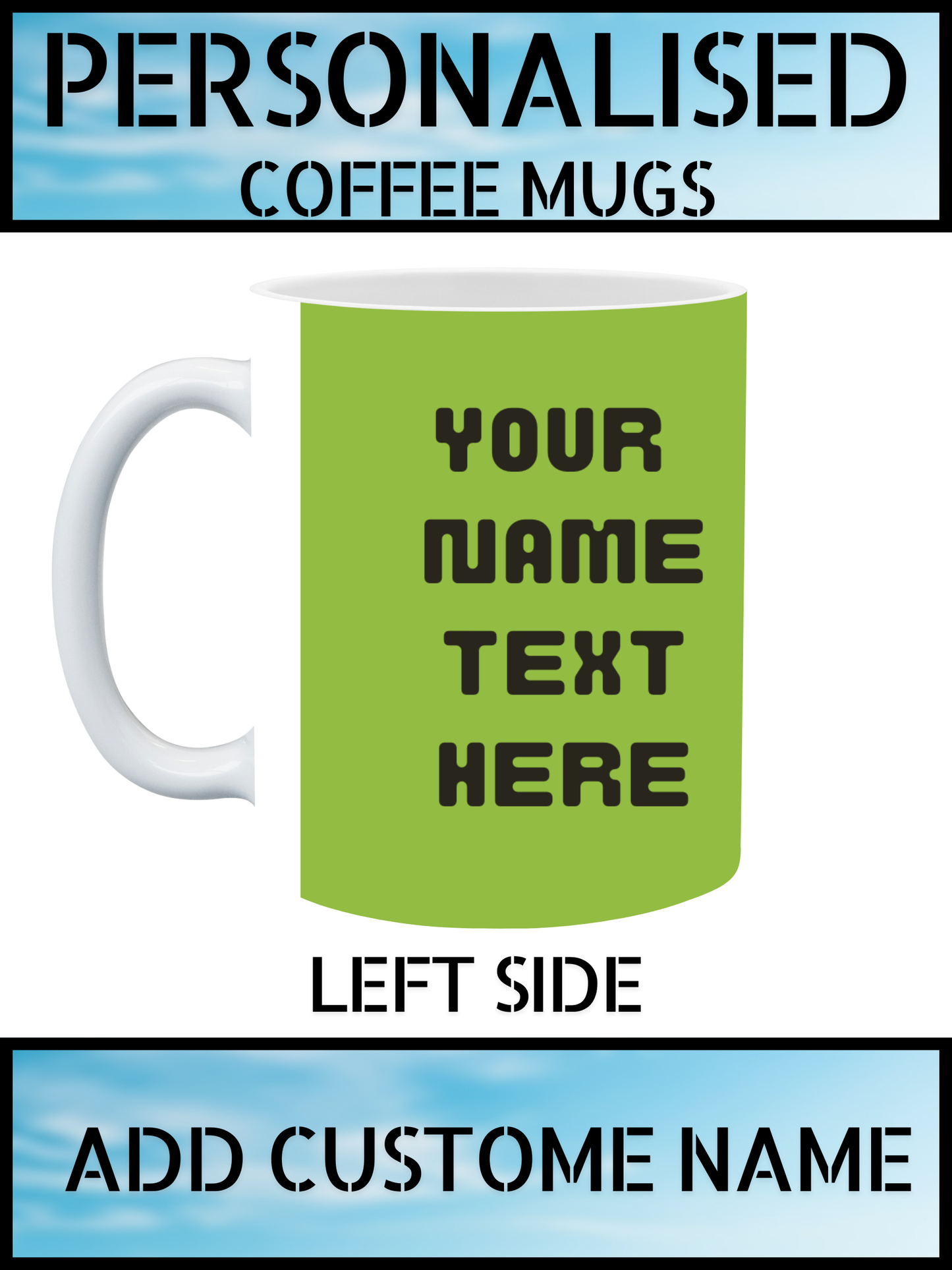 Best Value 11oz Ceramic Mugs – Personalised Name | NKB London
