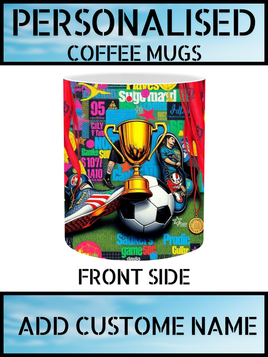 Football Design Mug – Personalised Gifts for Him | Best Value