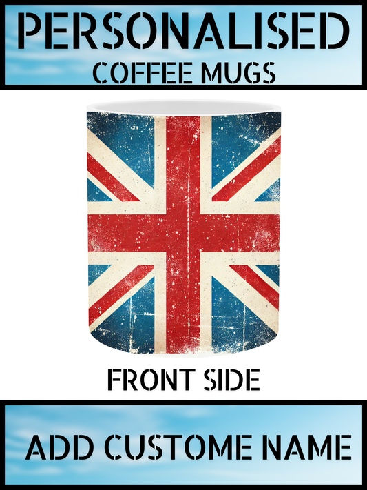 Personalised Union Jack Coffee Mug – UK Printed | NKB London