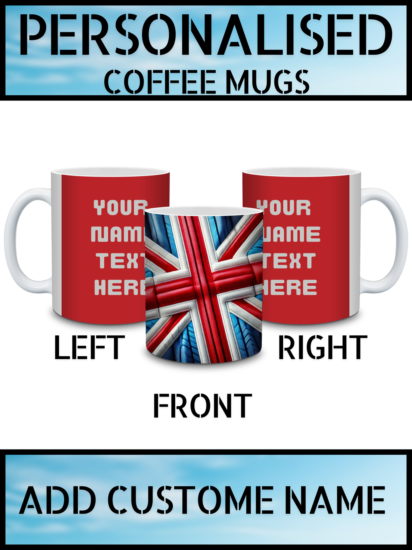 Union Jack Flag Mug – Personalised British Coffee Cup | NKB London