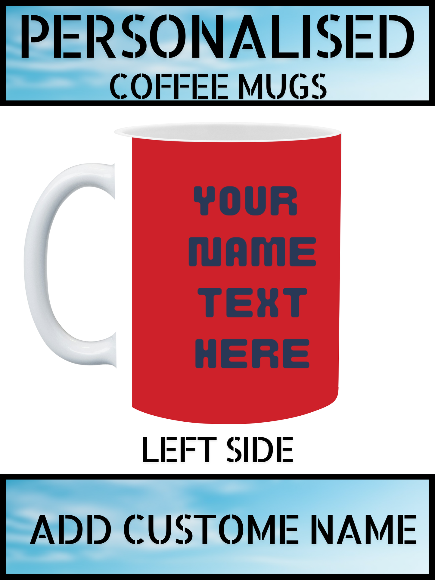 Union Jack Retro Style Coffee Mug – Custom Name Print | Best Value