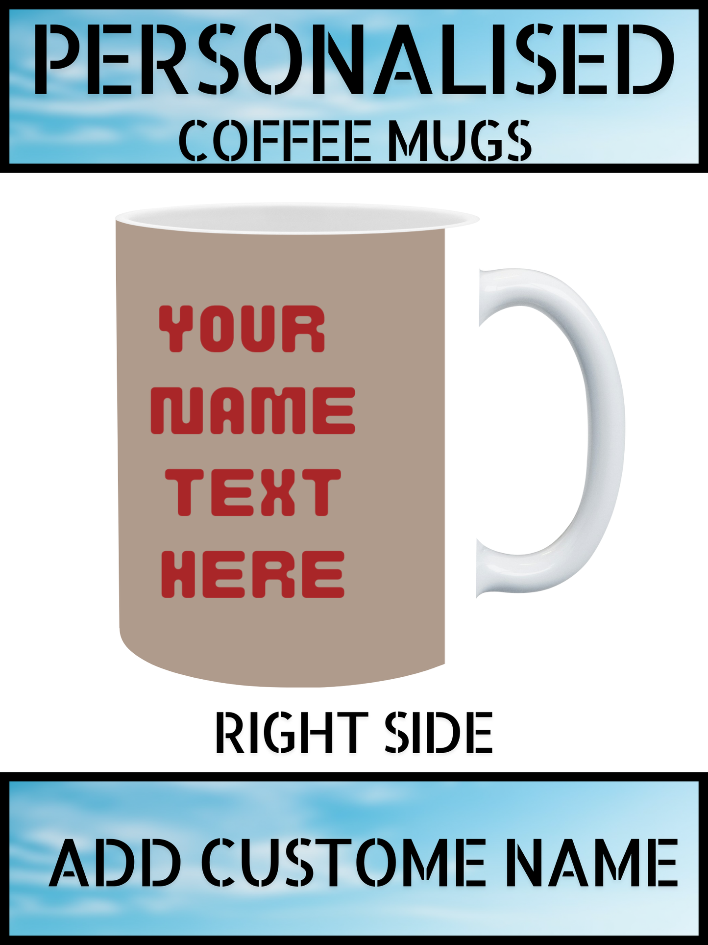 Union Jack Retro Style Coffee Mug – Custom Name Print | Best Value