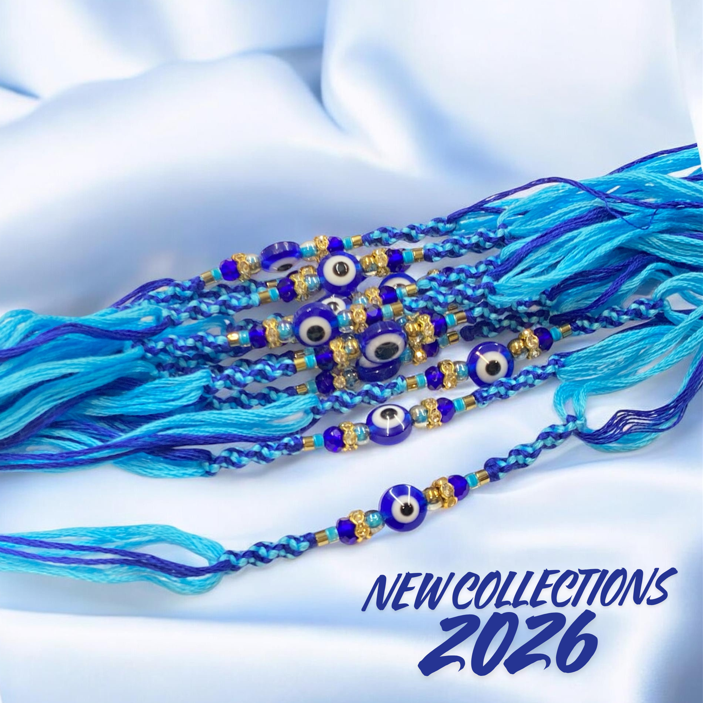 Blue Evil Eye Designer Rakhi [NK002]