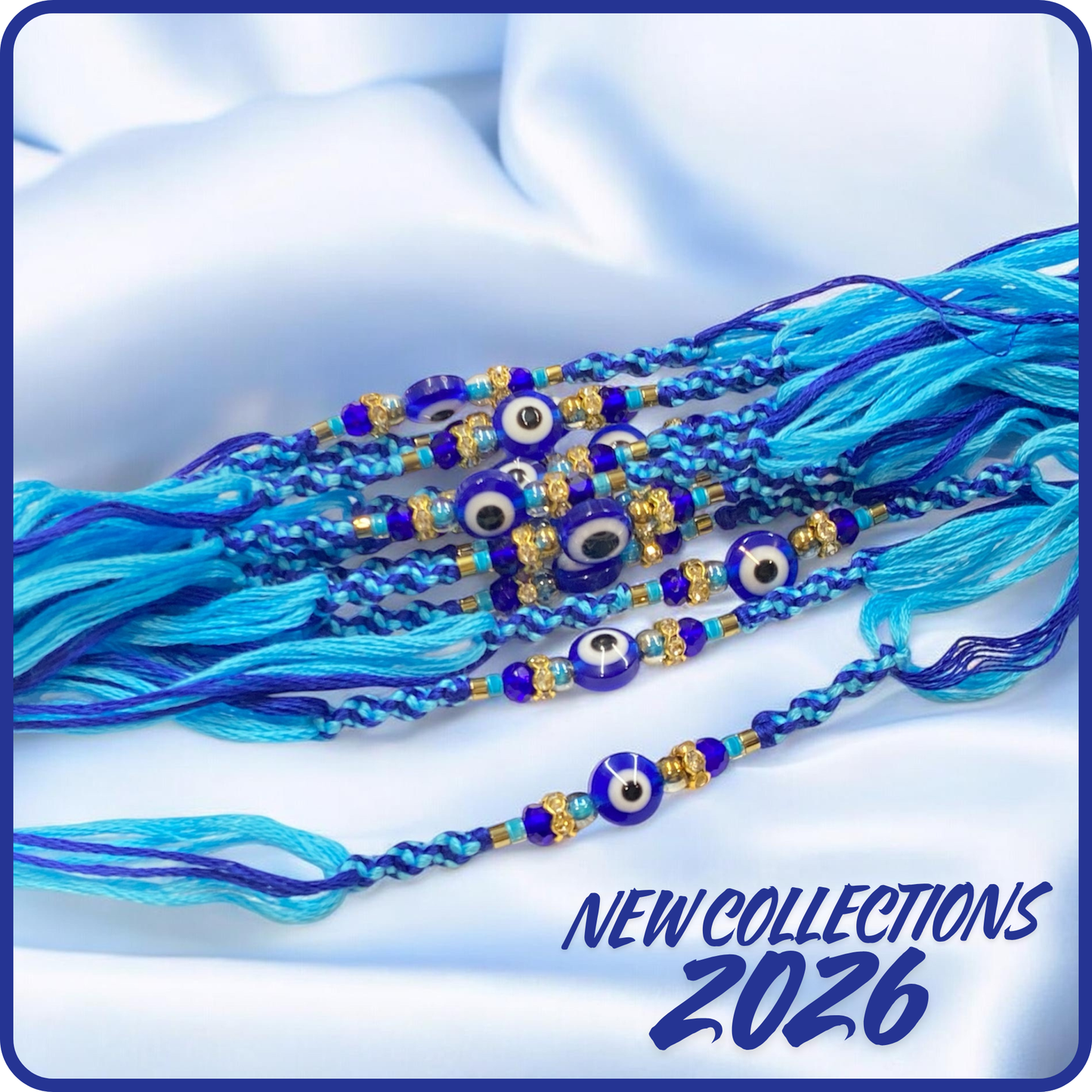 Blue Evil Eye Designer Rakhi [NK002]