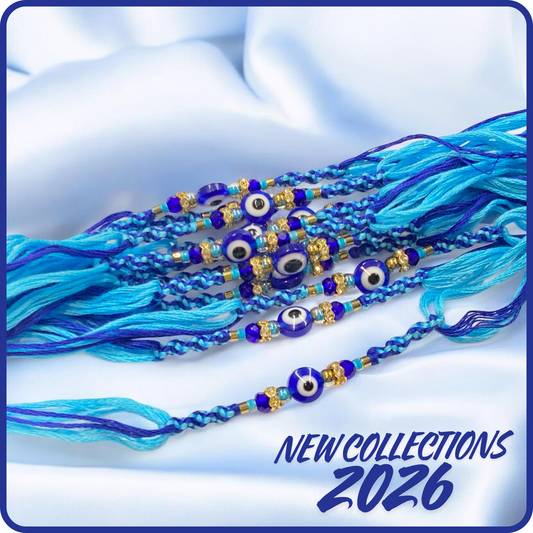 Blue Evil Eye Designer Rakhi [NK002]