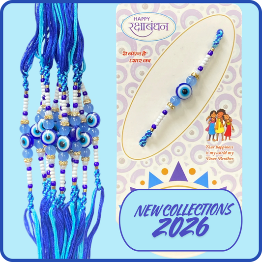 Evil Eye Designer Rakhi Thread Blue [NK017]
