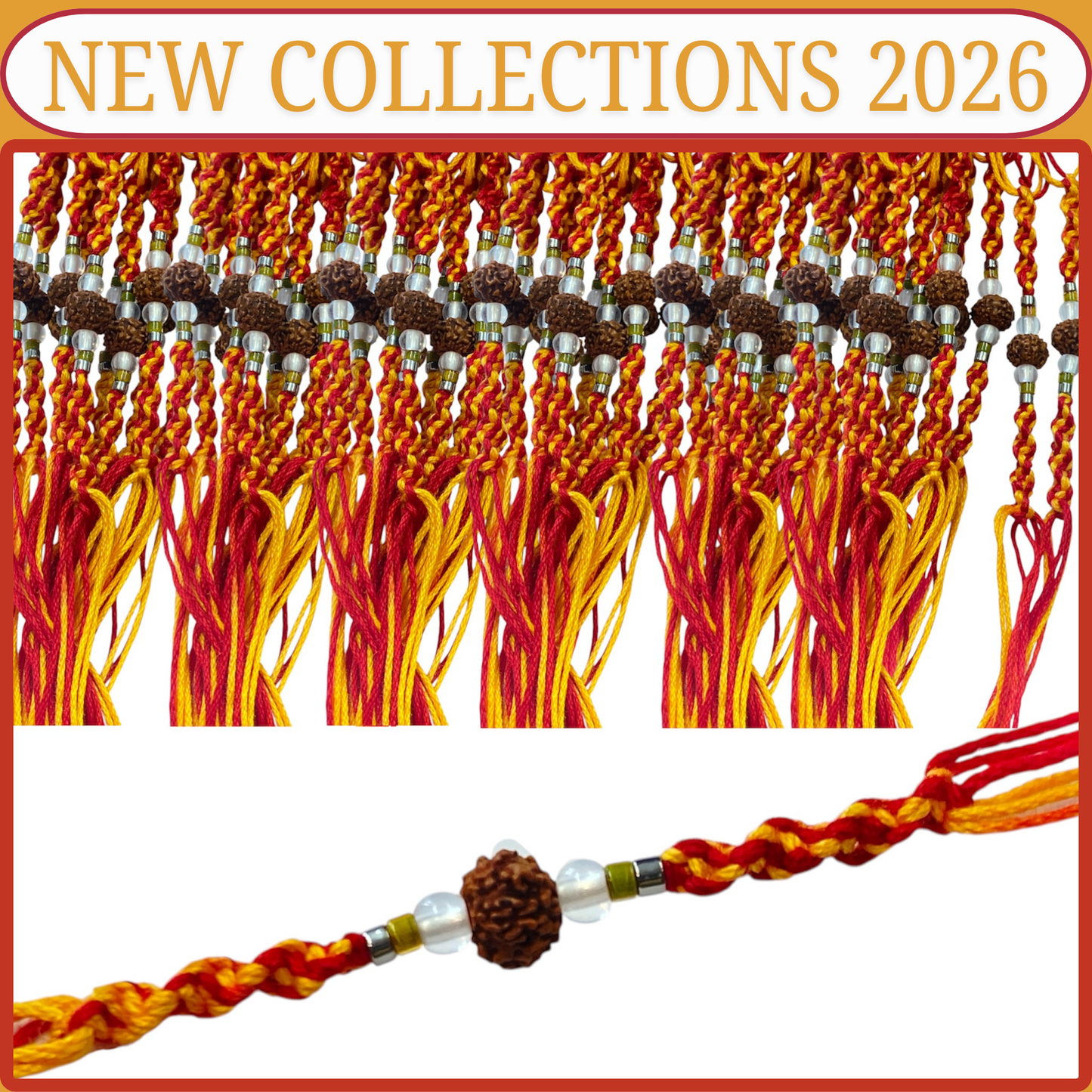 Designer Rudraksha Mauli Rakhi [NK032]