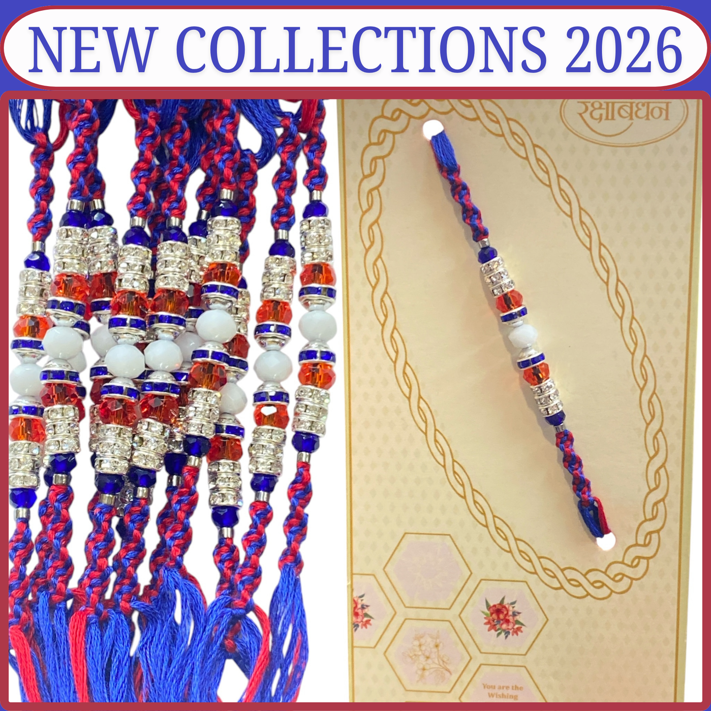 Designer Cotton Beaded Rakhi Thread [NK033]