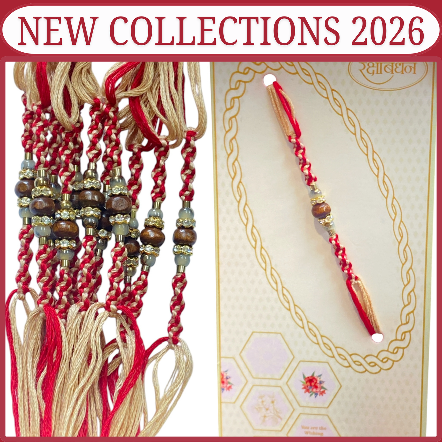 Premium Designer Beaded Rakhi Thread [NK034]