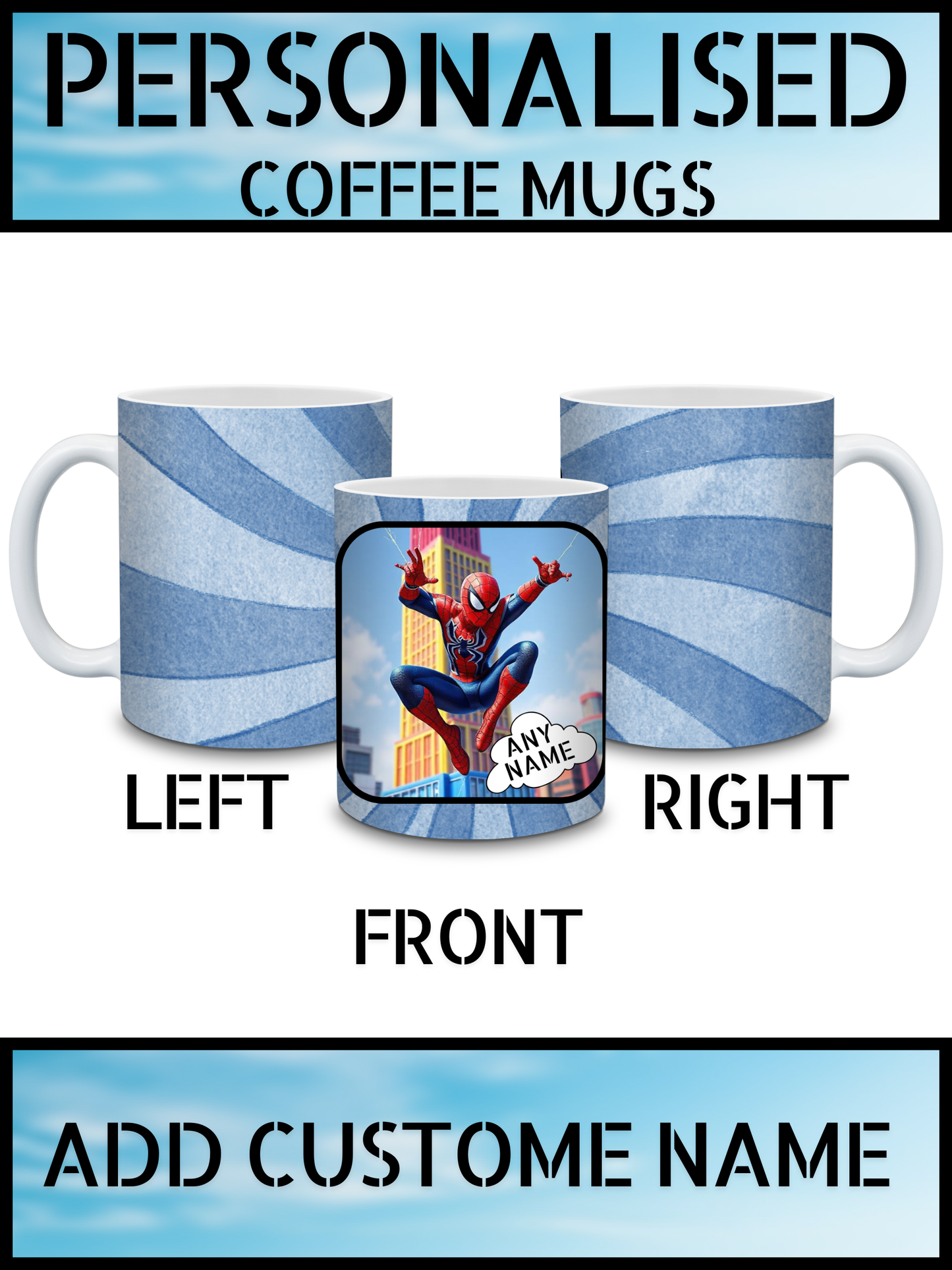 Personalised Spider Hero Mug