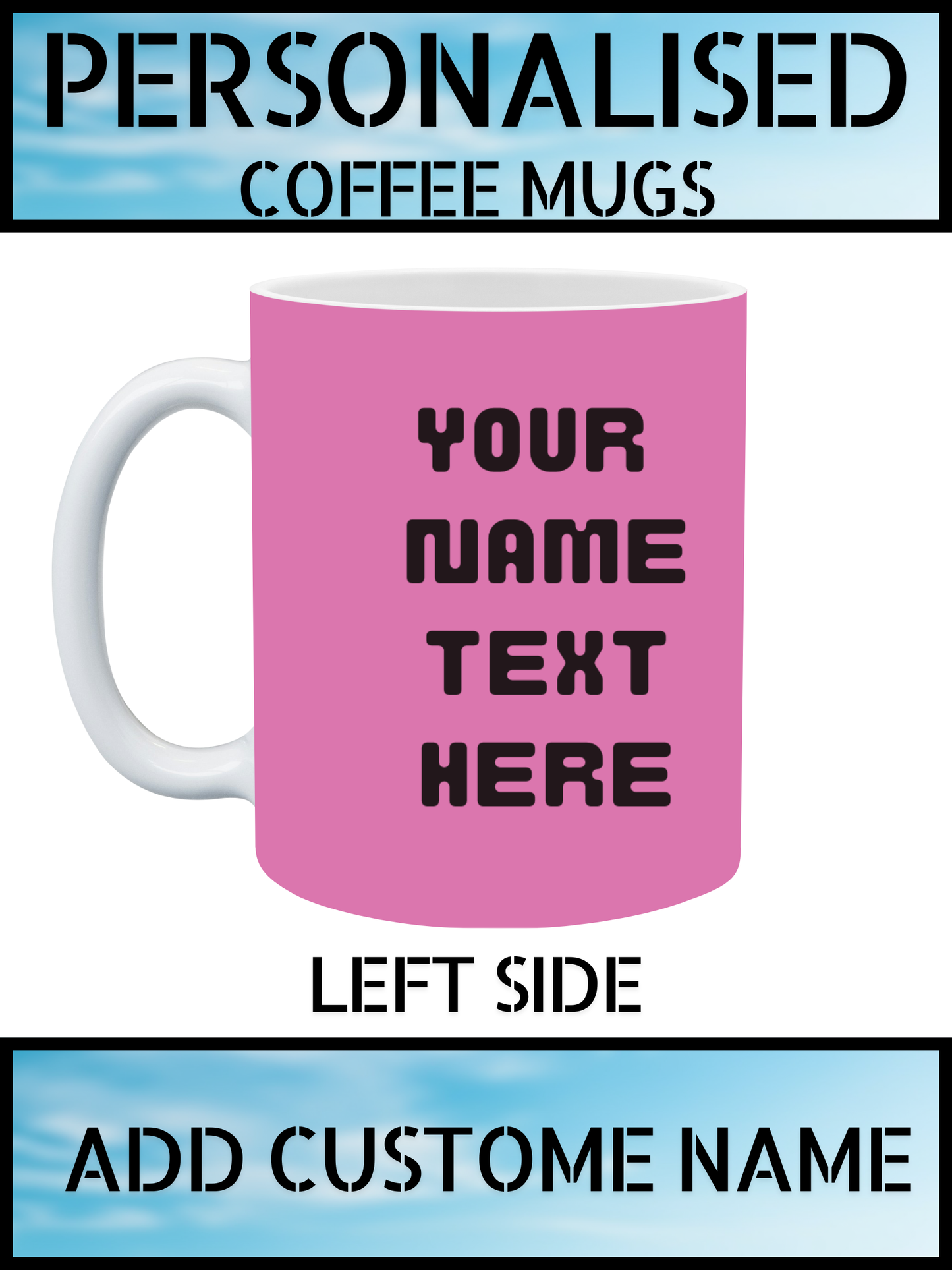 Personalised Butterfly Floral Mug