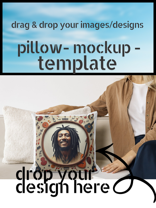 Cushion & Pillow Mockup Canva Template | Editable Sublimation Display