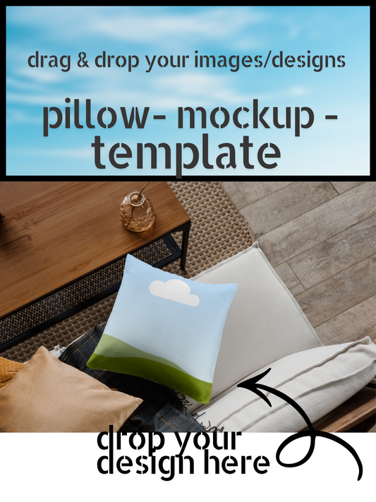 Pillow & Cushion Mockup Template | Editable Canva Design for Sublimation
