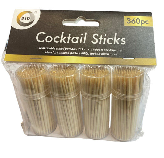 Bamboo Wooden Toothpicks Cocktail Sticks Disposable Party Food 360PC pack