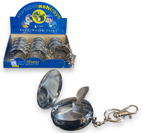 Metal Pocket Portable keyring ashtray pocket travel size wholesale smoking accessories supplier trader uk london