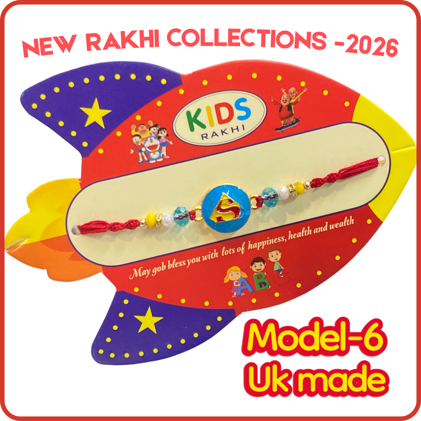 Kids Rakhi Thread Cartoon Pendant – 06