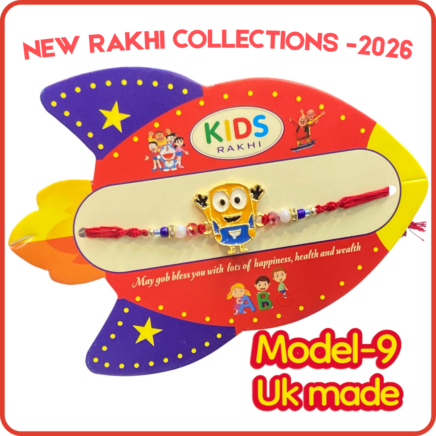 Kids Rakhi Thread Cartoon Pendant – 09