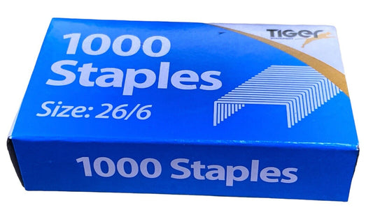 1000 x Staples SIZE 26/6 5mm Office School Paper Document Mini Stapler Pack