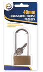 Long shackle brass padlock -40mm