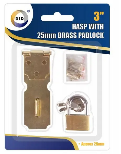 hasp and padlock set