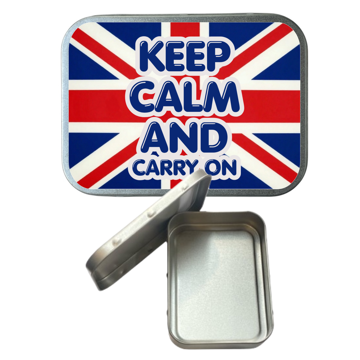 Union Jack Keep Calm & Carry On Metal Storage Tin