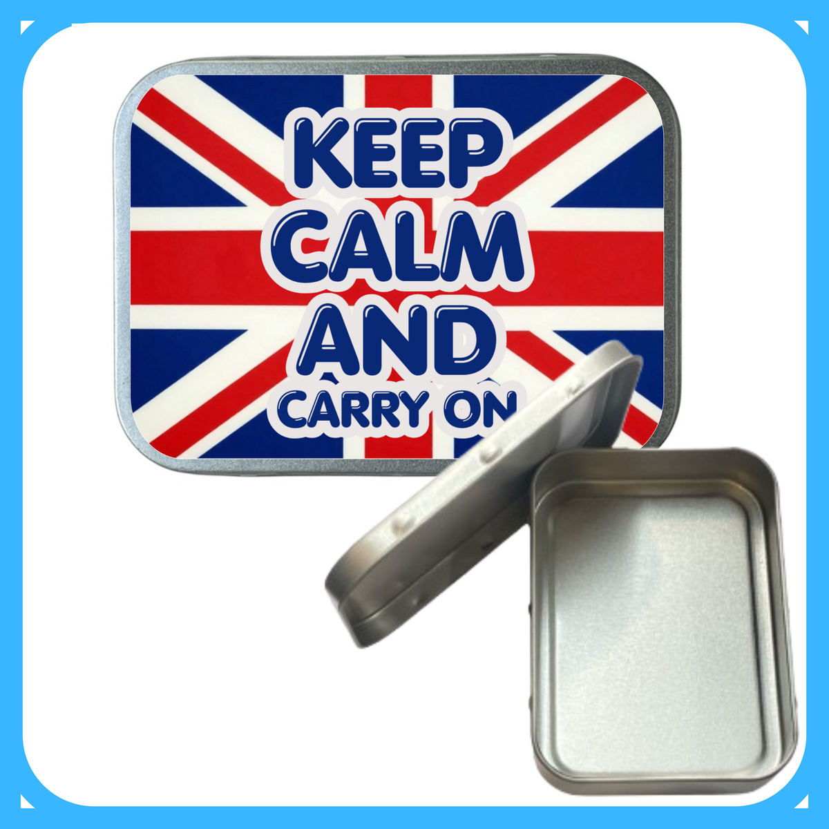Union Jack Keep Calm & Carry On Metal Storage Tin