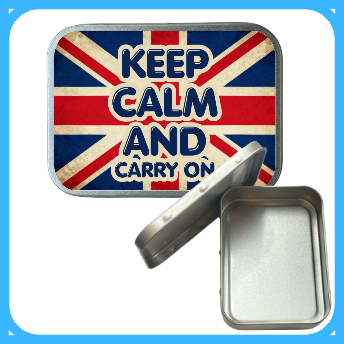 Distressed Union Jack Vintage Style Metal Storage Tin