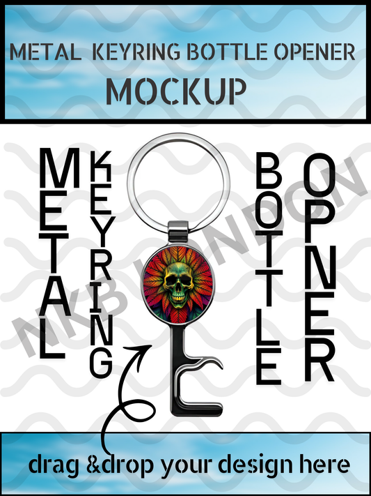 Keyring Bottle Opener Mockup – Editable Canva Template