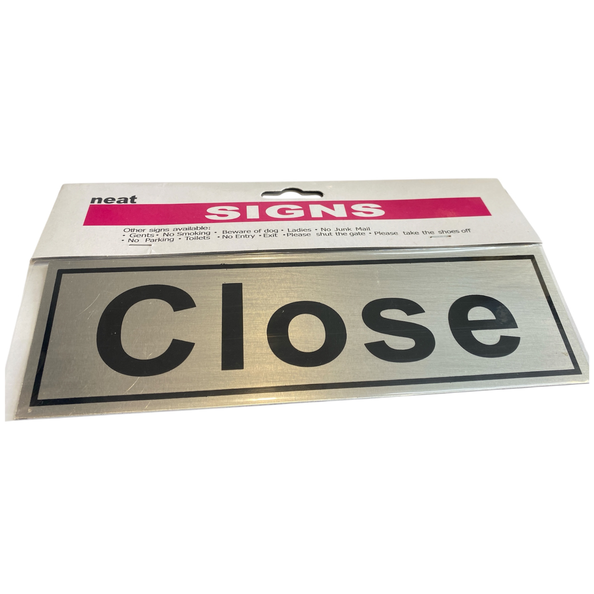 Aluminium Self Adhesive Door Sign [CLOSE]