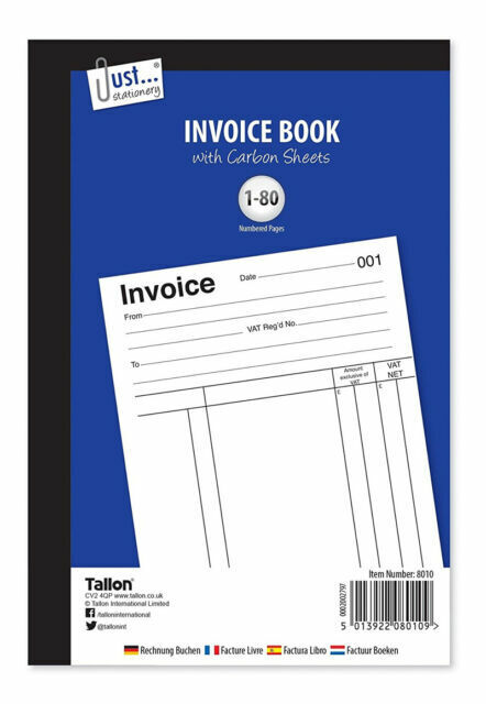 A5 INVOICE Book - Receipt Notes Office Sales Business Home Use