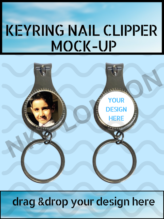 Metal Nail Clipper Keyring Mockup – Canva Template