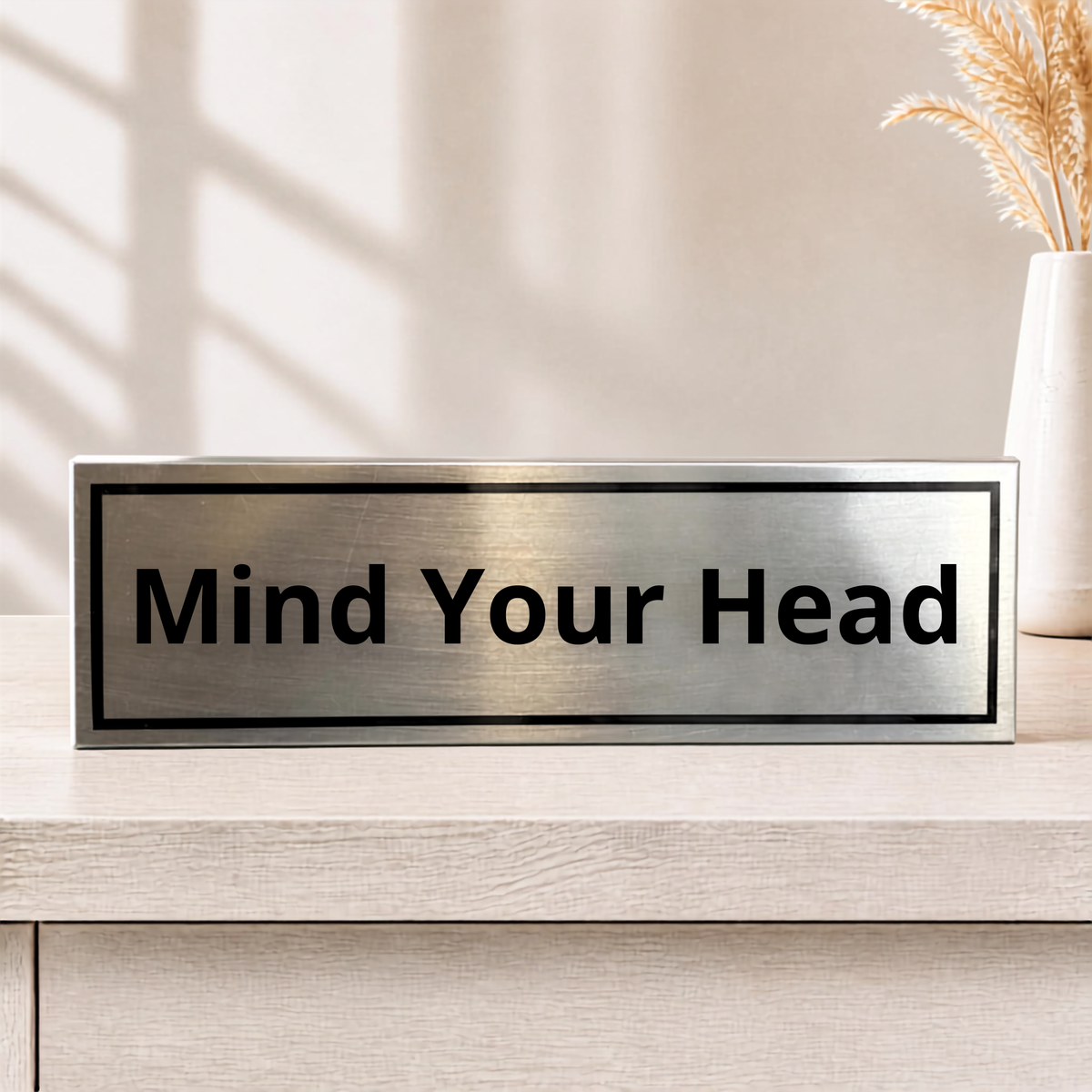 Aluminium Self Adhesive Door Sign [MIND YOUR HEAD]