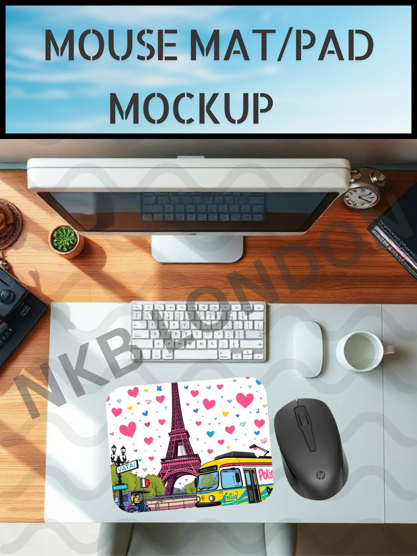Mouse Pad/Mat Mockup Template | NKB-MOCKUP-104 | Canva Digital Download